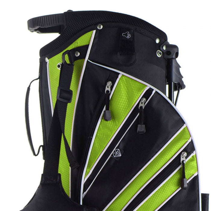 Costway Golf Stand Cart Bag Club W/6 Way Divider Carry Organizer Poches De Stockage Vert