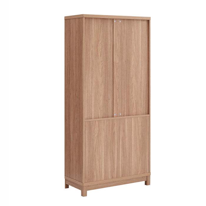 Armoire bibliotheque Jodie style mi-siecle moderne 31\" en erable (6 etageres)