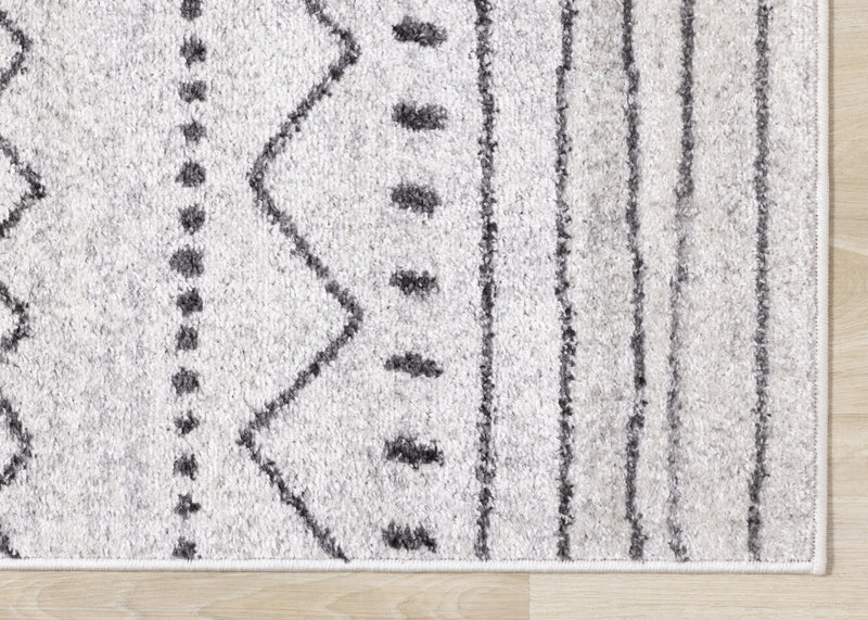 Tapis Emmett frise a inspire de tribal gris, 7'10\" x 10'6\"