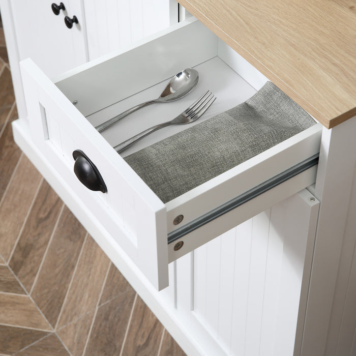 HOMCOM 71\" Buffet avec huche, armoire de rangement de cuisine avec tiroir