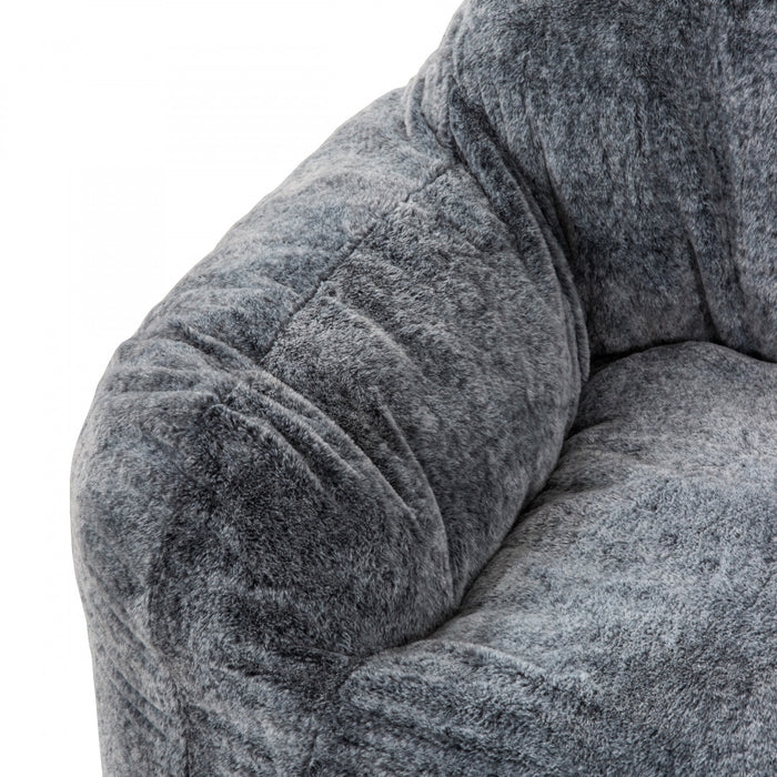 Fauteuil poire Tore de Sealy en fausse fourrure avec mousse à haute densité
