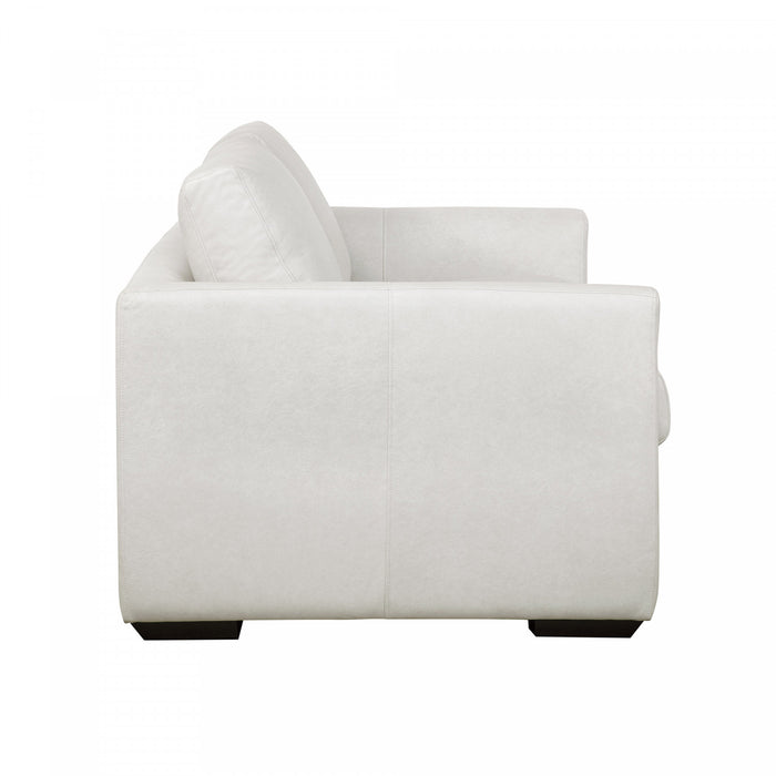 Canape deux places contemporain Cleo en tissu creme