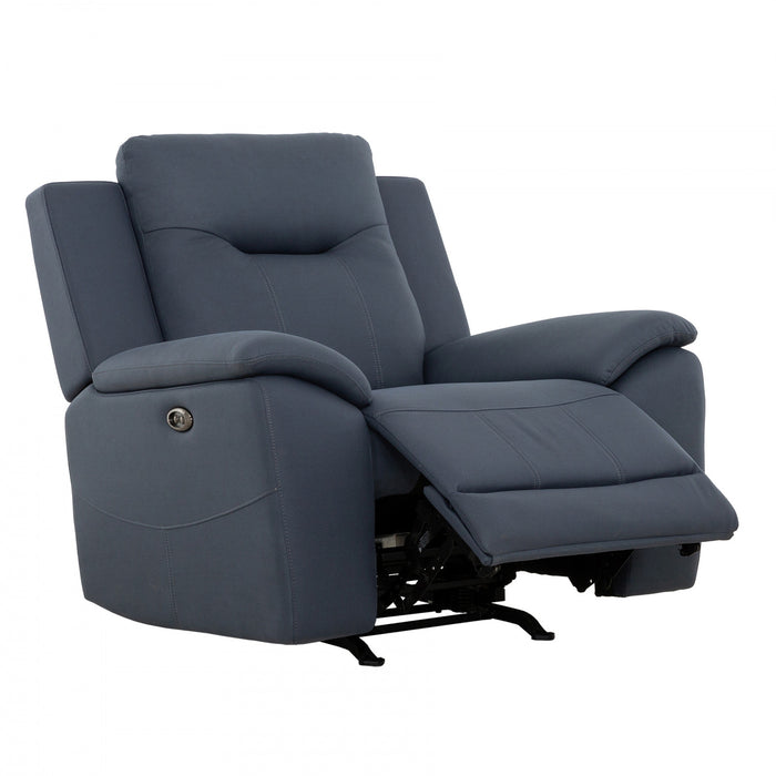 Fauteuil bercant inclinable electrique Sutton de 42 po rembourre - Bleu