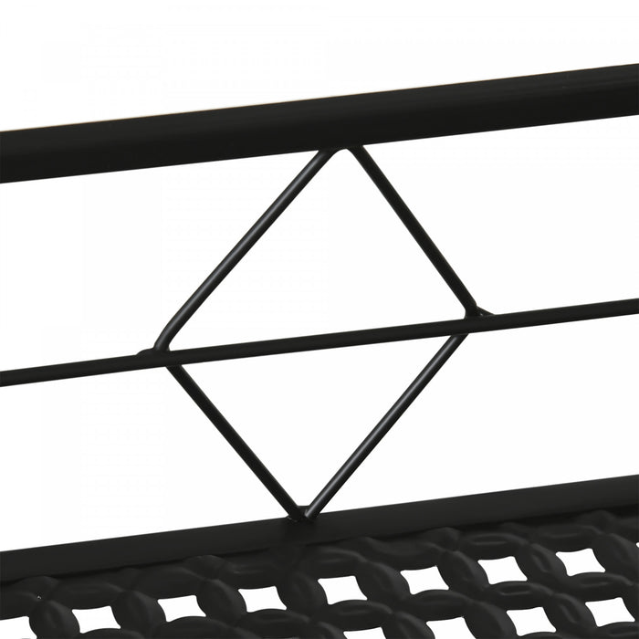 Outsunny 43'' X 12'' Support De Pot De Fleurs Suspendu Avec Crochets, Support De Pot De Plantes En Metal, Etagere De Rampe, Fenetres Decorer Pour L'exterieur Jardin Balcon Cloture Patio