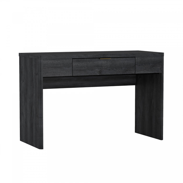 Bureau d’ecriture moderne Evelyn 47\" en gris charbon (1 tiroir)