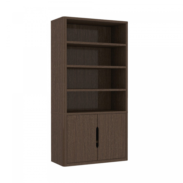 Armoire bibliotheque moderne Rivington 40\" en noyer