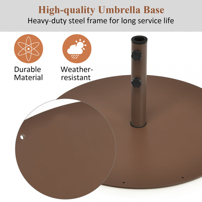 Costway Parasol de Patio 10ft Exterieur avec Pied de Parasol Rond Robuste de 59 LBS