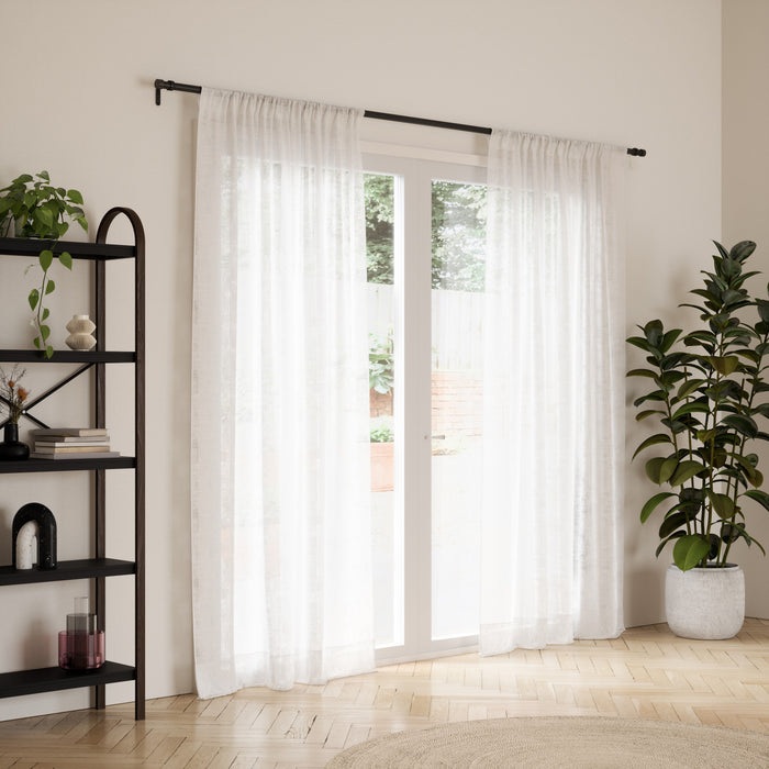  Tringle à rideaux extensible Cappa de Umbra noir mat de 1 po - 66 po à 120 po