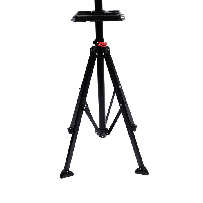 Homcom Support De Travail De Reparation De Velo Bras Telescopique Reglable 190,1 Cm Rack Plateau A Outils Cycle