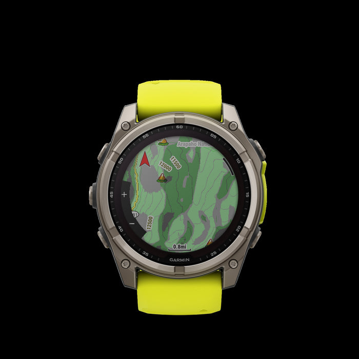  Titanium With Amp Yellow/graphite Silicone Band