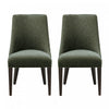 Beever Modern Chenille Wood Dining Chair in Forest Green - Set of 2 | Chaise de salle a manger moderne Beever en bois et chenille vert foret - Lot de 2