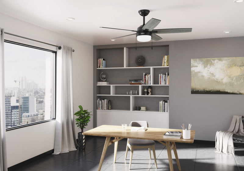 Ventilateur de plafond Anisten avec luminaire - Noir
