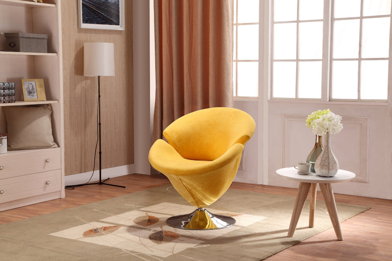 Fauteuil d’appoint moderne Tulip 1 piece en vert, orange, rouge et jaune