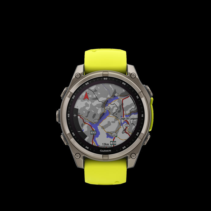 Titanium With Amp Yellow/graphite Silicone Band