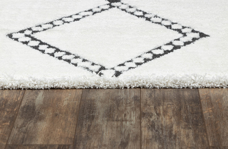 Tapis Contemporain Zelda 5'3\" x 7'2\" en Ivoire