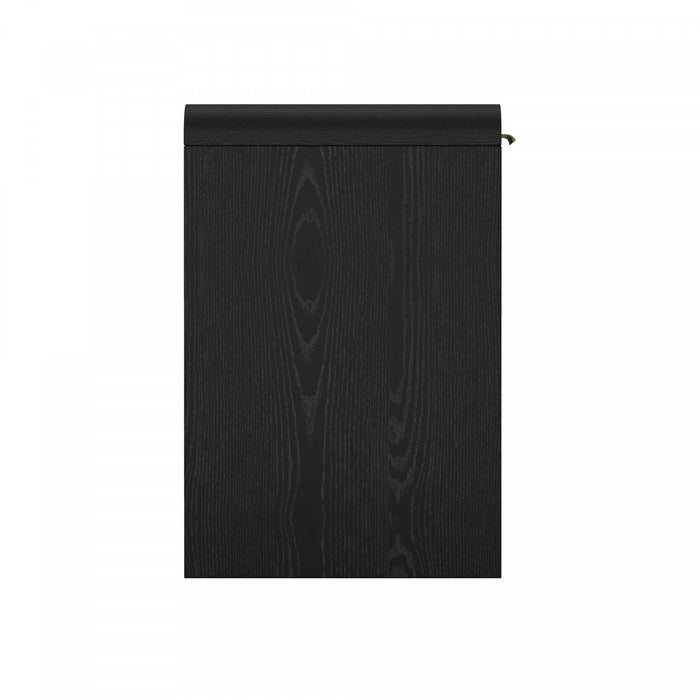 Bureau moderne Grace 54\" en noir et or (2 tiroirs)
