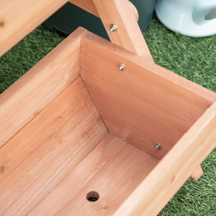 Outsunny Jardiniere Surelevee A 3 Niveaux, Jardiniere Surelevee En Bois, 26\" X 30\" X 30\", Marron