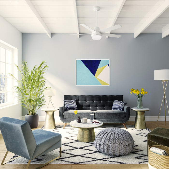 Ventilateur de plafond Aerodyne avec luminaire - Blanc