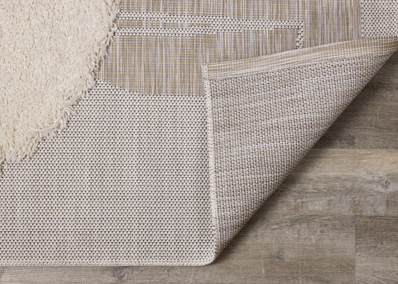 Carpette à motif lion texturé pour enfants - 5 pi 3 po x 7 pi 7 po