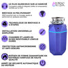 BrightDIAMOND 3/4HP Quietest Waste Disposer, LED Cabinet Light, Corded & Air Switch, Amethyst - WDD075TA1AM Food Disposer | BrightDIAMOND 3/4 HP Broyeur ultra-silencieux, DEL sous armoire, cordon/interrupteur, Amethyste-WDD075TA1AM