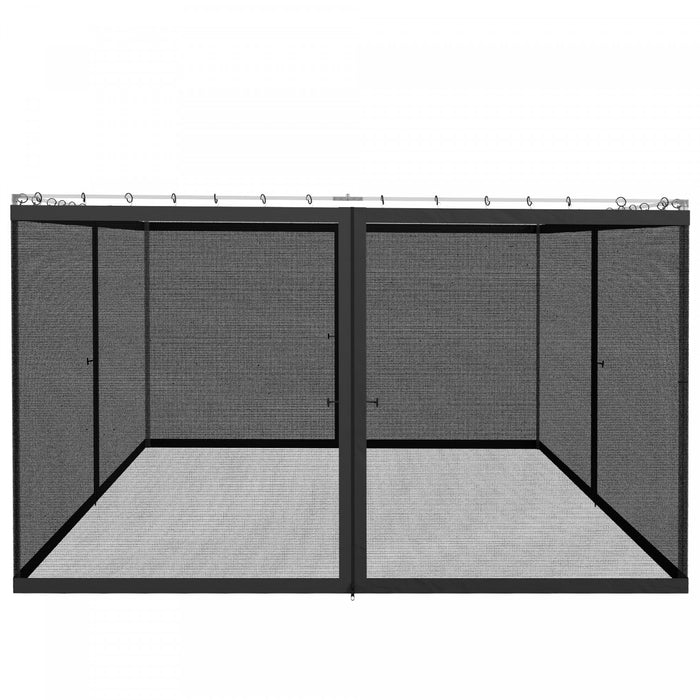 Outsunny Murs D'ecran De Moustiquaire De Remplacement De Gazebo 12' X 12'