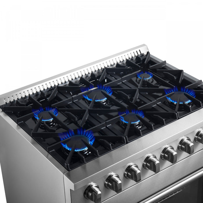 Cuisiniere a double combustible Marco 36 po, acier inoxydable, 5.36 pi³ - FFSGS6197-36
