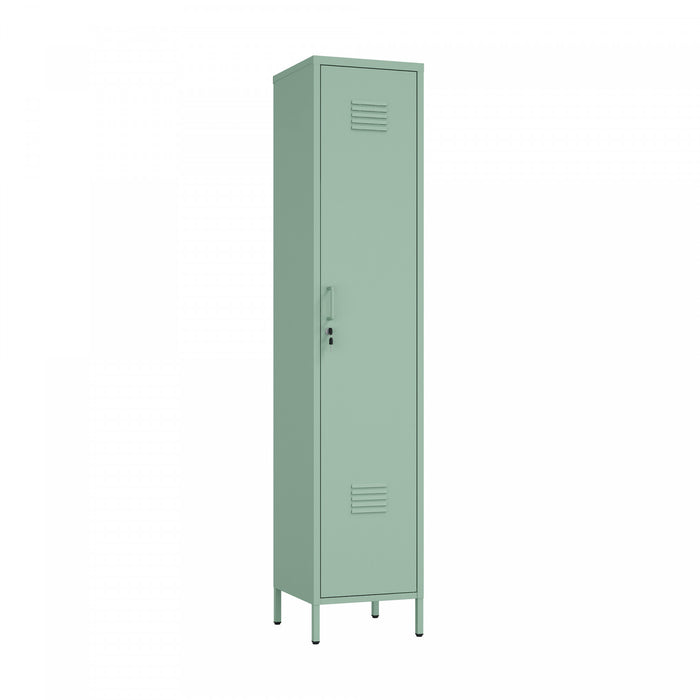 Armoire de rangement moderne Naomi 15\" en metal, vert sauge