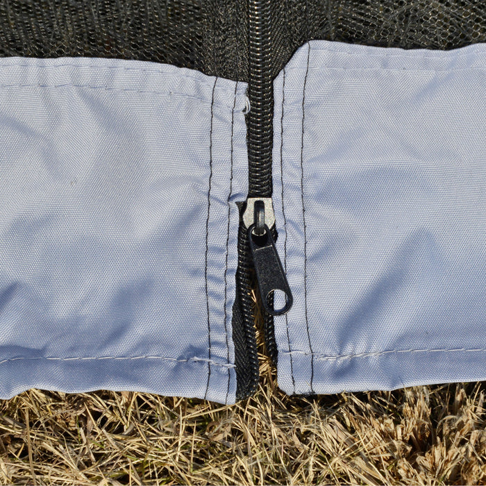 Tonnelle Barnum Style Colonial Dim. 3l X 3l X 2,45h M 4 Moustiquaires 2 Zippees Gris Noir