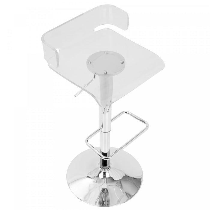 Tabouret bar réglable contemporain Pride - acrylique transparent