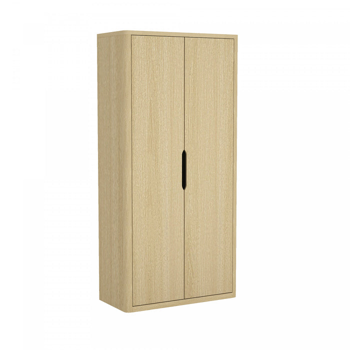 Armoire bibliotheque moderne Rivington 38\" en chene naturel
