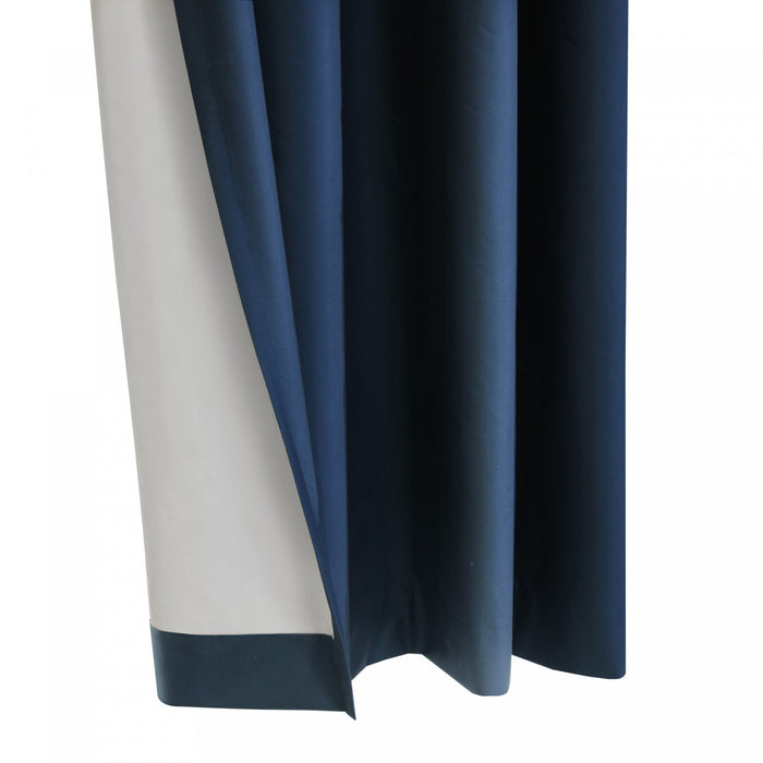 Panneau de rideau coupe-lumière à œillets Alpin bleu marine de Thermaplus - 52 x 63