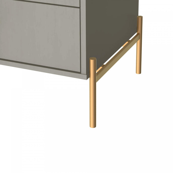 Table de nuit Jasper Moderne 25\" en gris sauge (2 tiroirs) - Lot de 2