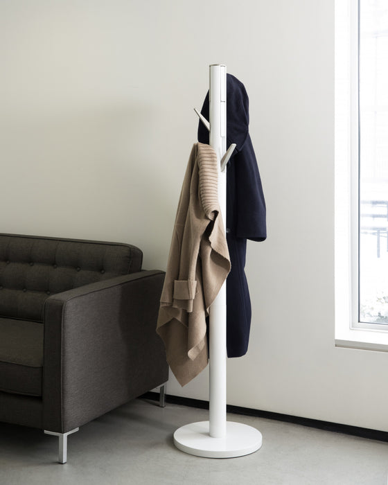 Portemanteau moderne Flapper de Umbra en bois - blanc