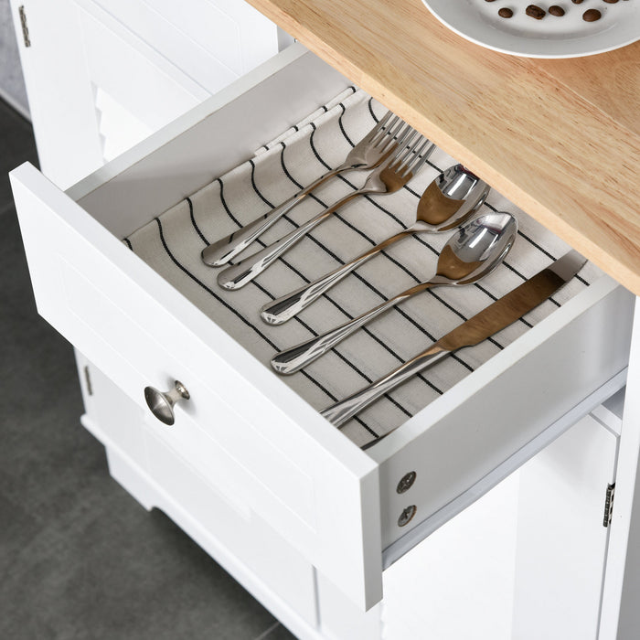 HOMCOM Buffet Cuisine Cotier Vaisselier Armoire Salle a Manger