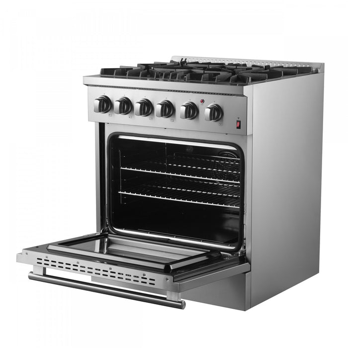 Cuisiniere a double combustible Marco 30 po en acier inoxydable, 4.32 pi³ - FFSGS6197-30