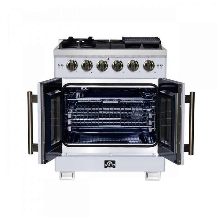 Cuisiniere a gaz blanche Capriasca 30 pouces, 4,32 pi³ – FFSGS6460-30WHT