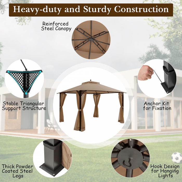 Pavillon De Jardin 365x305cm Costway