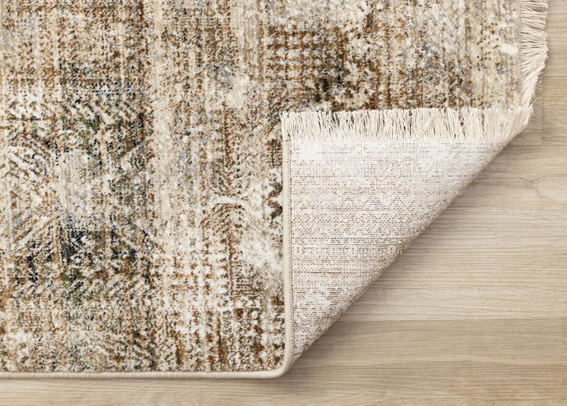 Carpette Sydney beige, grise et crème à motif vieilli - 7 pi 10 po x 10 pi 2 po