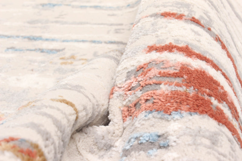 Tapis Contemporain/Moderne Juniper 8'0\" x 10'0\" en Ivoire