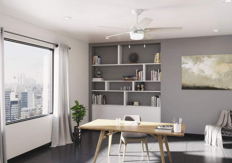 Ventilateur de plafond Anisten avec luminaire - Blanc