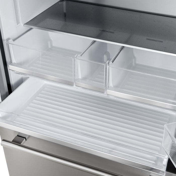 Refrigerateur Aosta de 36 po en acier inoxydable a portes francaises, 22,4 pi³ – FFFFD1866-36SB