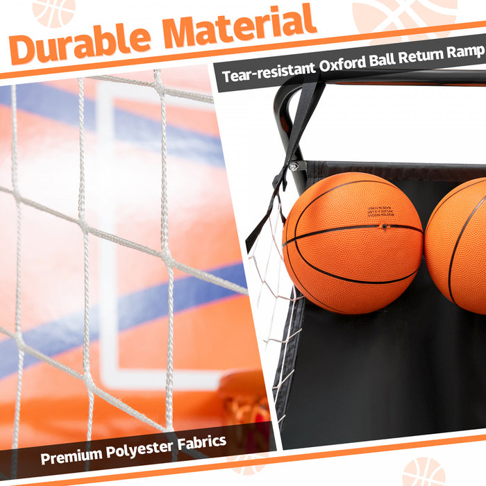 Jeu D'arcade De Basket-ball Pliable Costway, Avec Compteur Electronique, Filets Lateraux, 3 Ballons De Basket, 1 Pompe De Gonflage