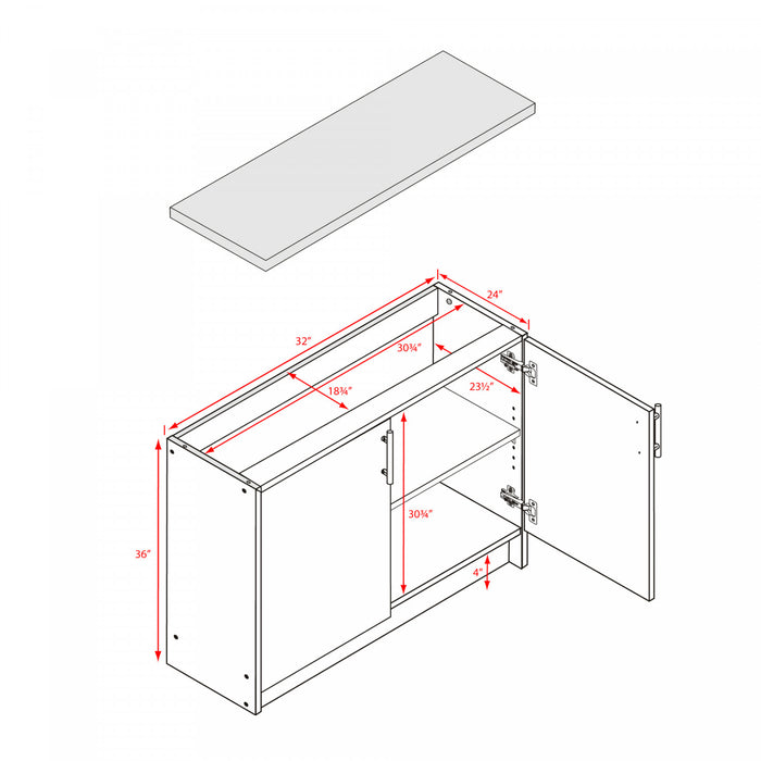 Armoire Elite de 32 po - blanche