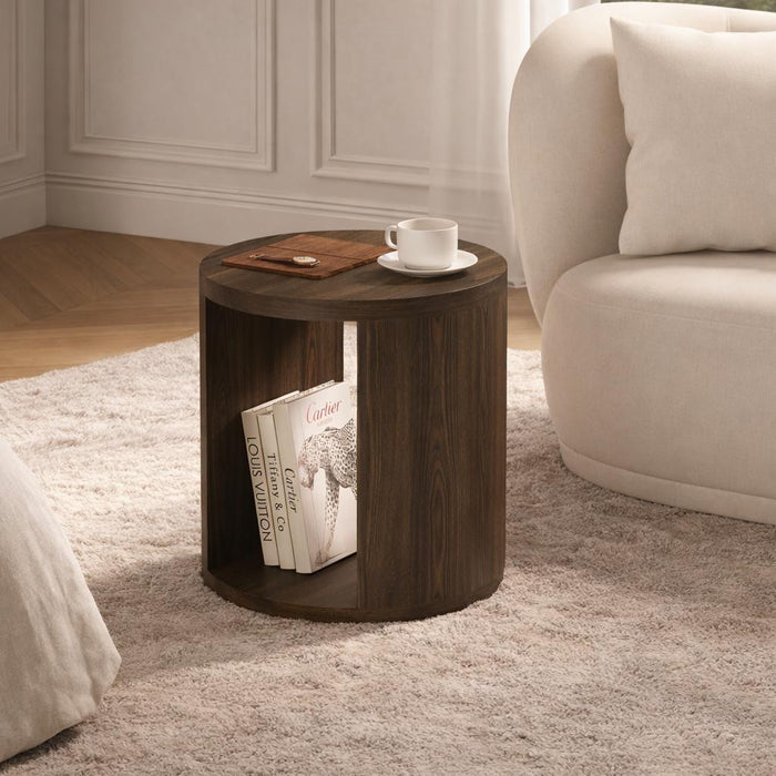 Table d’appoint contemporaine Alure 20\" en noyer