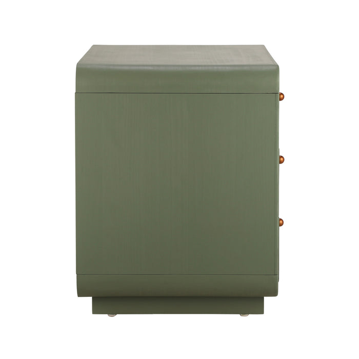 Sophia Table de Nuit Moderne avec Rangement et Tiroir, Vert Olive