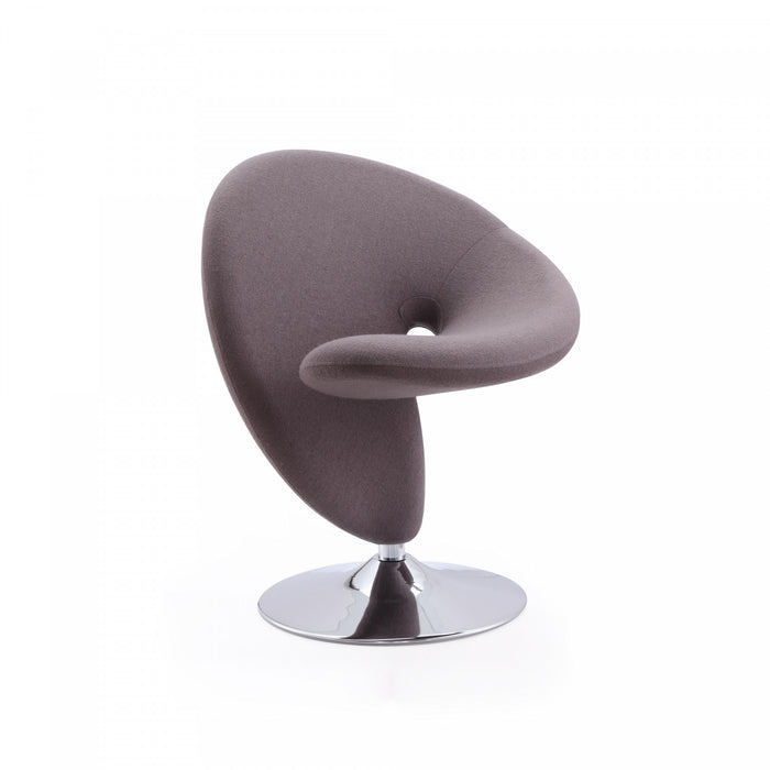 Fauteuil d’appoint moderne monobloc Curl en bleu, creme, violet, vert, gris, orange, rouge et jaune