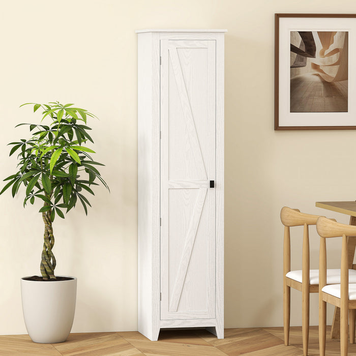 HOMCOM Garde-manger de cuisine 67 po, armoire de rangement, blanc