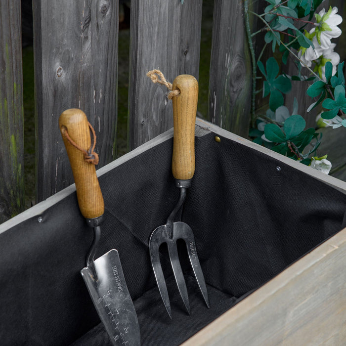 Outsunny Jardiniere En Bois Surelevee Lit De Jardin Mobile Sureleve