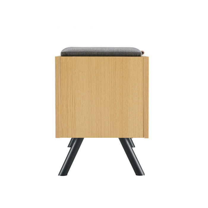 Banc de rangement moderne Paloma en chene clair