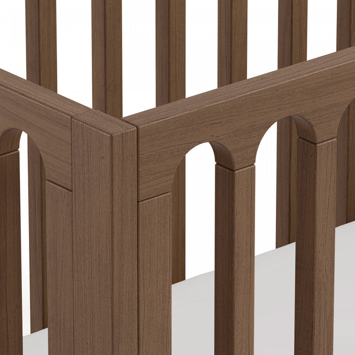 Storkcraft Sicily Lit de bebe convertible 3-en-1 de luxe avec barriere de securite pour tout-petit incluse - Noisette